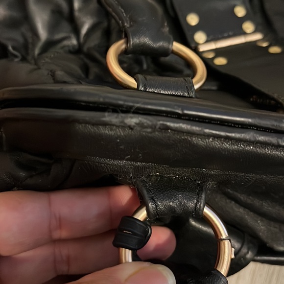 Authentic Miu Miu Black Matelassé Leather Coffer Bag - Picture 10 of 15